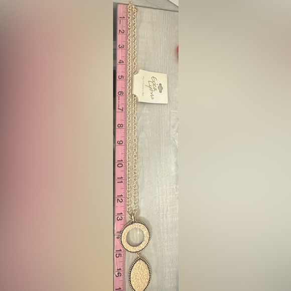 Erica Lyons Elegant Long Gold Tassel Necklace - Picture 4 of 6